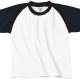 B&C - T-shirt enfant Baseball - White / Navy - 12/14 ans