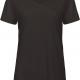 B&C - T-shirt Triblend col V Femme - Black - L