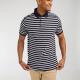 Front Row - Polo jersey à rayures - Navy / White - XXL