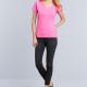 Gildan - T-shirt Femme Col V Premium - Azalea - S