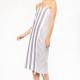 Kariban - Fouta rayée avec franges - White / Smoke Stripe - One Size