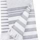 Kariban - Fouta rayée avec franges - White / Smoke Stripe - One Size