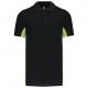 Kariban - Flag > polo bicolore manches courtes - Black / Lime - M