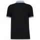 Kariban - Polo piqué bicolore homme - Black / Oxford Grey - S