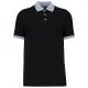 Kariban - Polo piqué bicolore homme - Black / Oxford Grey - S