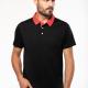 Kariban - Polo jersey bicolore homme - Black / Dark Grey Heather - S