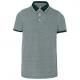 Kariban - Polo bicolore homme - Marl Fir Green - S