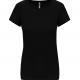 Kariban - T-shirt col rond manches courtes femme - Black - S