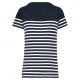 Kariban - T-shirt marin col rond Bio femme - Navy / White Stripes - XS