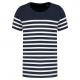 Kariban - T-shirt marin col rond Bio enfant - Navy / White Stripes - 4/6 ans