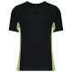 Kariban - Tiger > t-shirt bicolore manches courtes - Black / Lime - 3XL