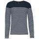 Kariban - Marinière manches longues homme - Navy / White Stripes - S