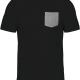 Kariban - T-shirt coton Bio avec poche - Black / Grey Heather - S