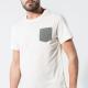 Kariban - T-shirt coton Bio avec poche - Black / Grey Heather - S