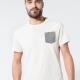 Kariban - T-shirt coton Bio avec poche - Black / Grey Heather - S