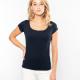 Kariban - T-shirt col bateau manches courtes femme - Black - S