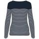 Kariban - Marinière manches longues femme - Navy / White Stripes - S