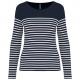 Kariban - Marinière manches longues femme - Navy / White Stripes - S