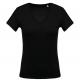 Kariban - T-Shirt col V manches courtes femme - Black - 3XL