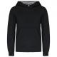 Kariban - Sweat-shirt capuche contrastée enfant - Black / Fine Grey - 6/8 ans