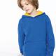 Kariban - Sweat-shirt capuche contrastée enfant - Black / Fine Grey - 6/8 ans