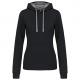 Kariban - Sweat-shirt capuche contrastée femme - Black / Fine Grey - S