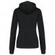 Kariban - Sweat-shirt zippé capuche contrastée femme - Black / Fine Grey - S