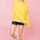 Kariban - Sweat-shirt capuche lounge Bio femme - Mellow Yellow - S/M