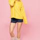 Kariban - Sweat-shirt capuche lounge Bio femme - Mellow Yellow - S/M