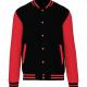 Kariban - Blouson molleton teddy unisexe - Black / Red - XS