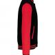 Kariban - Blouson molleton teddy unisexe - Black / Red - XS