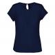 Kariban - Blouse crêpe manches courtes femme - Deep Sea Blue - 34 FR