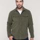 Kariban - Surchemise polaire doublée sherpa polaire - Dark Khaki / Storm Grey - S