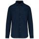 Kariban - Chemise lin et coton manches longues homme - Navy - S