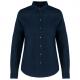 Kariban - Chemise lin et coton manches longues femme - Navy - XS