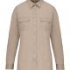 Kariban - Chemise safari manches longues femme - Beige - XS