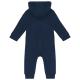 Kariban - Grenouillère bébé avec capuche - Navy / Oxford Grey - 6M