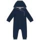 Kariban - Grenouillère bébé avec capuche - Navy / Oxford Grey - 6M