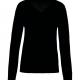 Kariban - Pullover mérinos col V femme - Black - XS