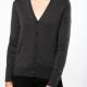 Kariban - Cardigan boutonné mérinos femme - Black - XS