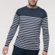 Kariban - Pull marin homme - Striped Navy / Off White - S