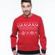 Kariban - Pullover motif rennes - Cherry Red - XS