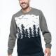 Kariban - Pullover motif sapin - Night Navy - XS