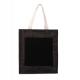 Kimood - Sac shopping toile de jute - Black / Silver - One Size