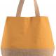 Kimood - Sac shopping en toiles de coton & jute - Cumin Yellow / Natural - One Size