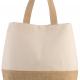 Kimood - Sac shopping en toiles de coton & jute - Cumin Yellow / Natural - One Size