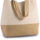 Kimood - Sac shopping en toiles de coton & jute - Cumin Yellow / Natural - One Size