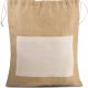 Kimood - Sac en toile de jute avec cordelettes - Natural / Gold - One Size