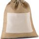 Kimood - Sac en toile de jute avec cordelettes - Natural / Gold - One Size