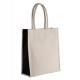 Kimood - Sac cabas en coton / jute - 23 L - Natural / Black - One Size